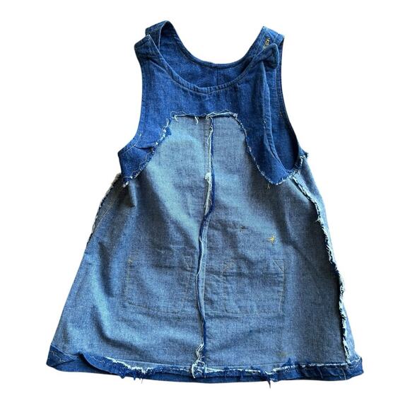 Vintage denim teddy bear kids dress 5-6 year - Picture 5 of 9